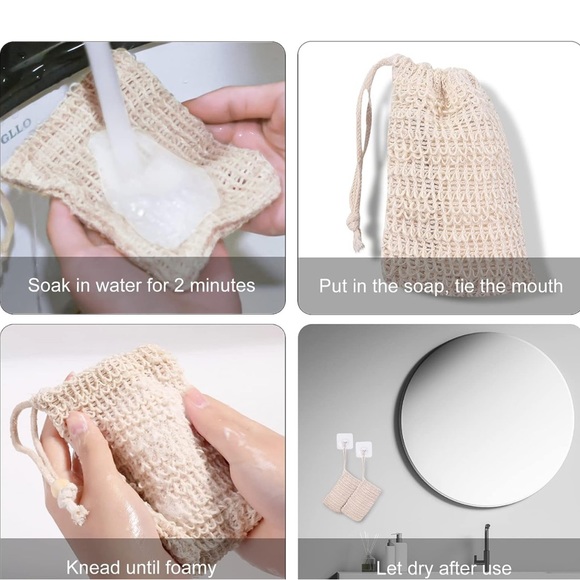 Multipurpose Sisal Soap Pouch - bathing, hand washing, showering, Save soap bits - Picture 7 of 8